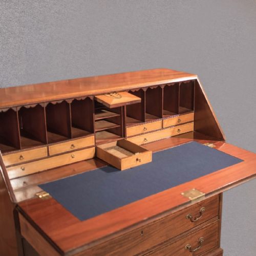 fig 4. Antique Bureau, Georgian Mahogany c.1780