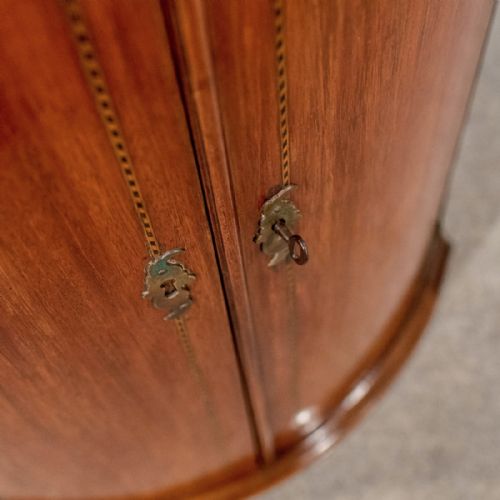 fig 4. Antique Bow Front Corner Cabinet Cupboard Mahogany 18th Century English Georgian c1780