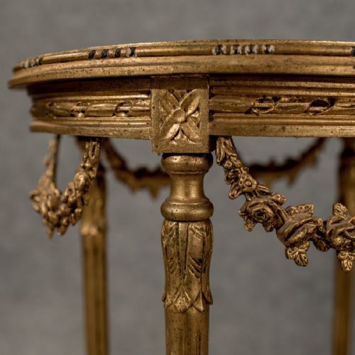 fig 3. Antique French Marble & Gilt Gesso Side Lamp Display Table Fine Quality c1890