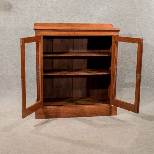 fig 3. Antique Walnut Glazed Bookcase Quality Victorian c1870
