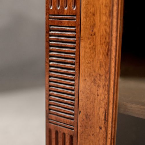 fig 4. Antique Walnut Glazed Bookcase Quality Victorian c1870