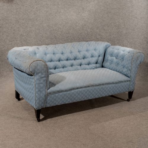 Antique Chesterfield Settee Couch Victorian Period Drop End Sofa English C1900