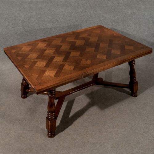 fig 2. Antique Oak French Dining or Kitchen Table Extending Can Seat 10 Quality c1910
