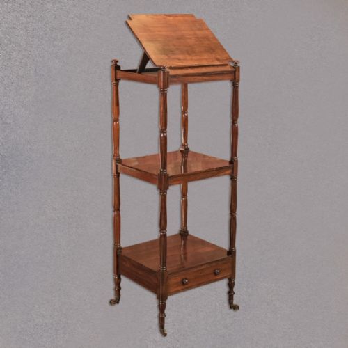 Antique Music Stand, Regency Rosewood Whatnot C.1820