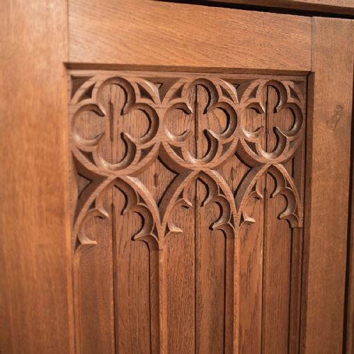 fig 2. Antique Hall Cupboard, Victorian Oak c.1880