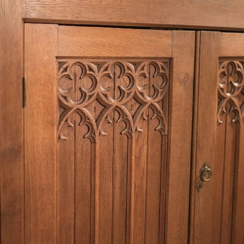 fig 3. Antique Hall Cupboard, Victorian Oak c.1880