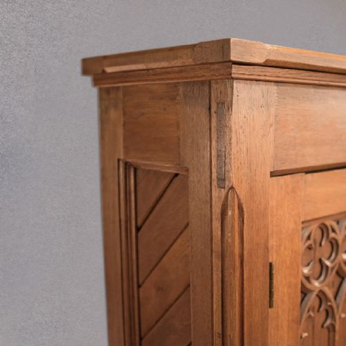 fig 4. Antique Hall Cupboard, Victorian Oak c.1880