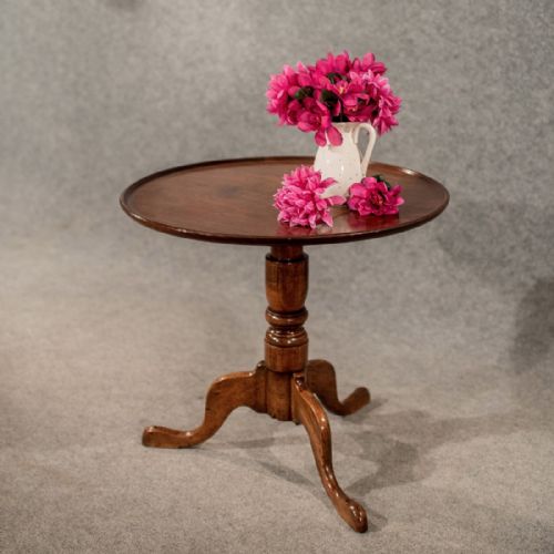 Antique Tripod Wine Side Lamp Table Quality English Victorian Mahogany C1880