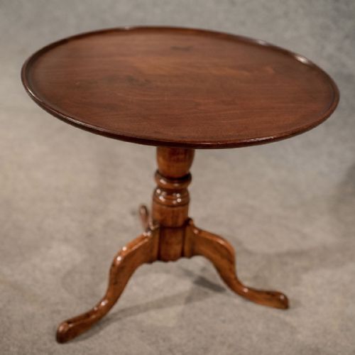 fig 2. Antique Tripod Wine Side Lamp Table Quality English Victorian Mahogany c1880