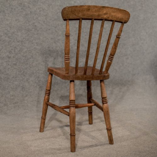 fig 3. Antique Elm Station Chair Kitchen Dining Classic Shape English Victorian c1890