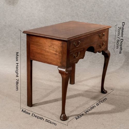 fig 1. Antique Lowboy Desk Writing Table English Georgian Mahogany Quality c1800