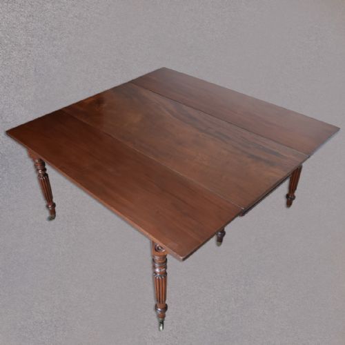 Antique Dining Table, 8 Seater Regency Drop Flap, Mahogany, C.1820