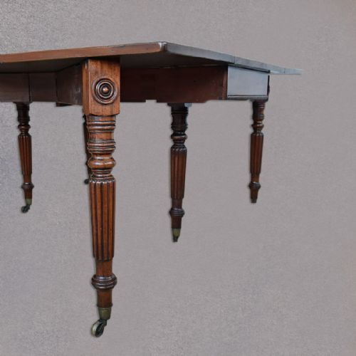 fig 3. Antique Dining Table, 8 Seater Regency Drop Flap, Mahogany, C.1820