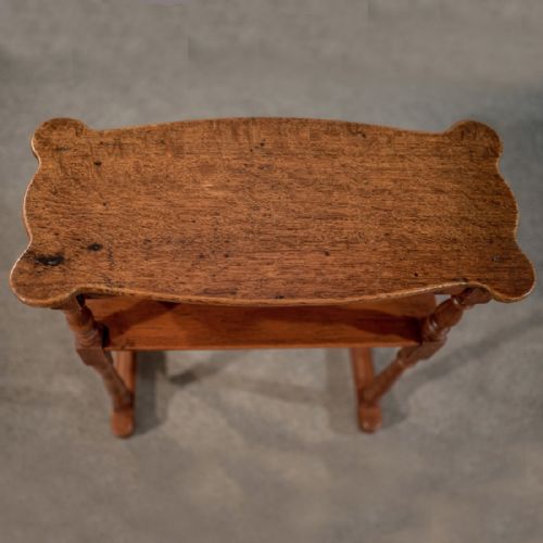 fig 2. Antique Narrow Side Table Reading Stand Quality Oak English Victorian c1880