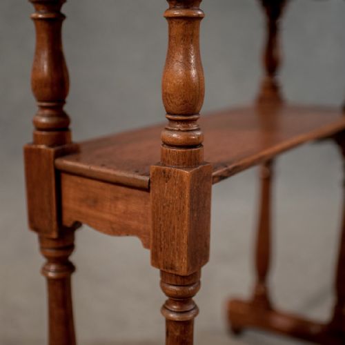 fig 4. Antique Narrow Side Table Reading Stand Quality Oak English Victorian c1880