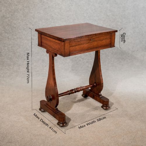 fig 1. Antique Side Table English Regency Period Quality Rosewood c1820