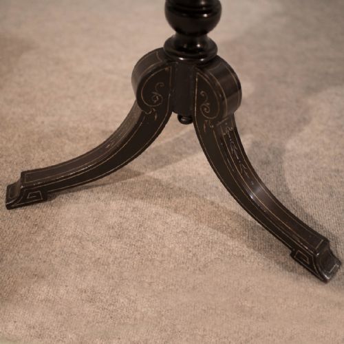 fig 3. Antique Tripod Book Reading Side Table Ebonised Aesthetic Period Victorian c1890