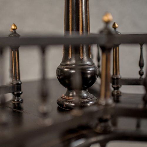 fig 4. Antique Tripod Book Reading Side Table Ebonised Aesthetic Period Victorian c1890