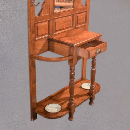 fig 1. Antique Hall Stand, Edwardian Walnut c.1910