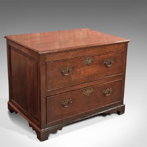 Antique Chest of Drawers, Georgian Squat Tallboy