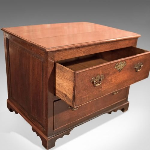 fig 2. Antique Chest of Drawers, Georgian Squat Tallboy