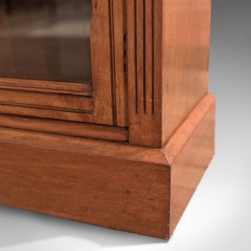 fig 1. Antique Glazed Bookcase, Victorian Walnut c.1870