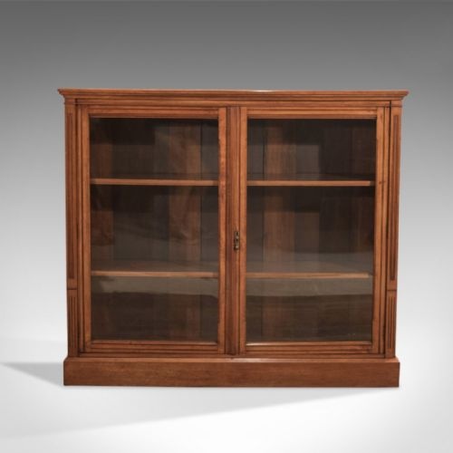 fig 3. Antique Glazed Bookcase, Victorian Walnut c.1870