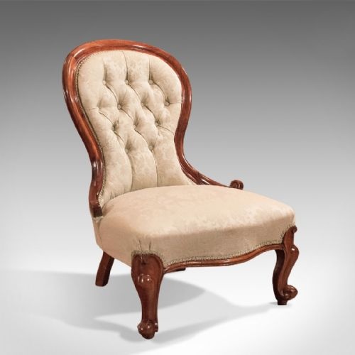 Antique Salon Chair, Victorian Button Back C.1840