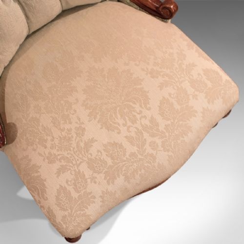 fig 2. Antique Salon Chair, Victorian Button Back c.1840