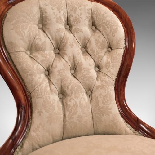 fig 3. Antique Salon Chair, Victorian Button Back c.1840