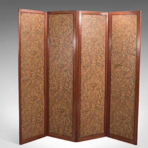 Antique Folding Screen, Victorian Walnut C.1870