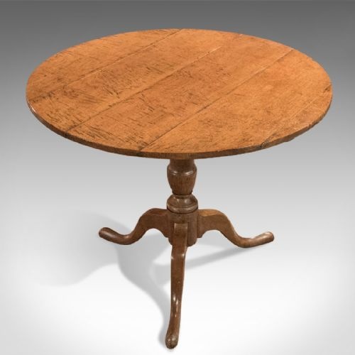 Antique Tilt Top Table, Georgian Oak C.1750