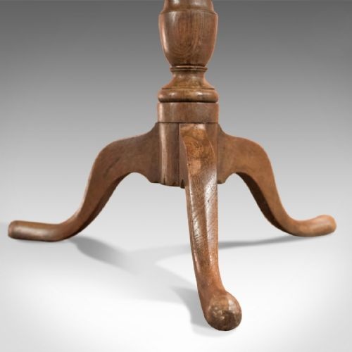 fig 1. Antique Tilt Top Table, Georgian Oak c.1750