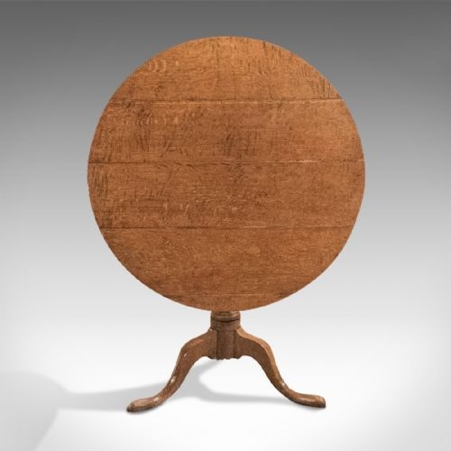 fig 2. Antique Tilt Top Table, Georgian Oak c.1750