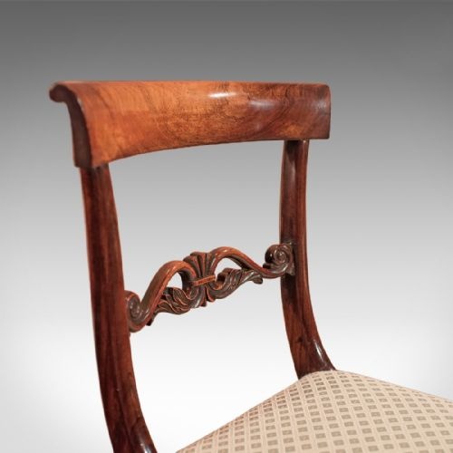 fig 1. Set of Four Antique Dining Chairs, Regency Rosewood c.1820