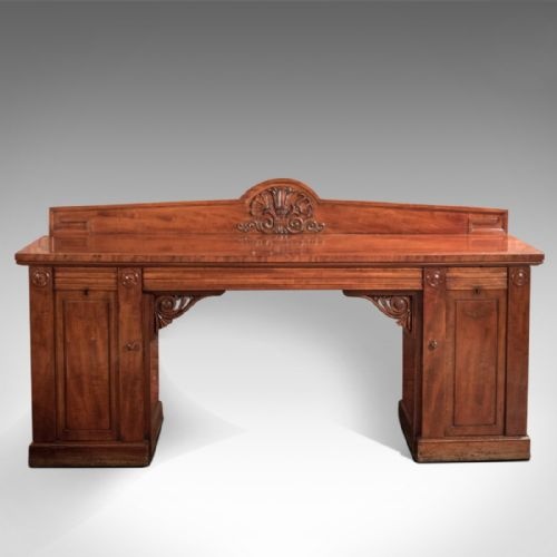 Large William IV Antique Pedestal Sideboard in Mahogany C.1835