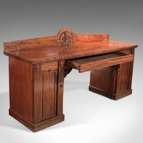 fig 4. Large William IV Antique Pedestal Sideboard in Mahogany c.1835