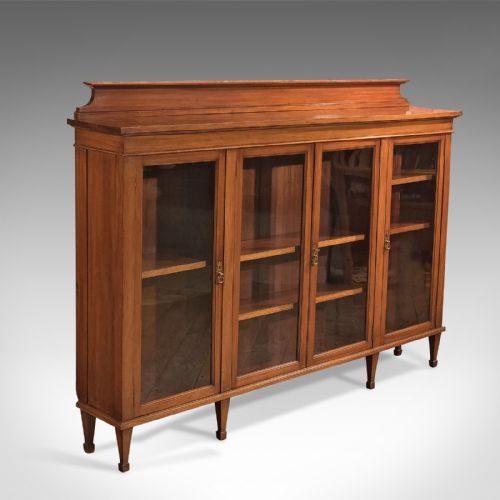 Antique Bookcase, Large, Glazed, Edwardian C.1910
