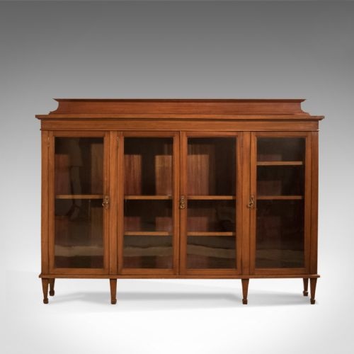 fig 1. Antique Bookcase, Large, Glazed, Edwardian c.1910