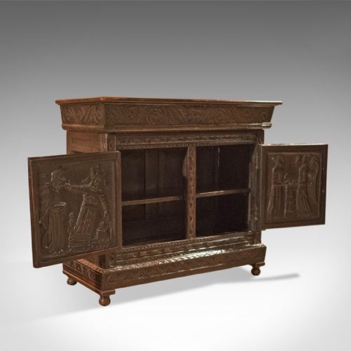 fig 4. Antique Oak Cabinet, Profusely Carved, C19th with C17th Elements