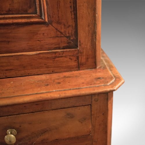 fig 4. Antique House Keepers Cupboard, French Buffet A Deux Corps, Yew Wood c.1780