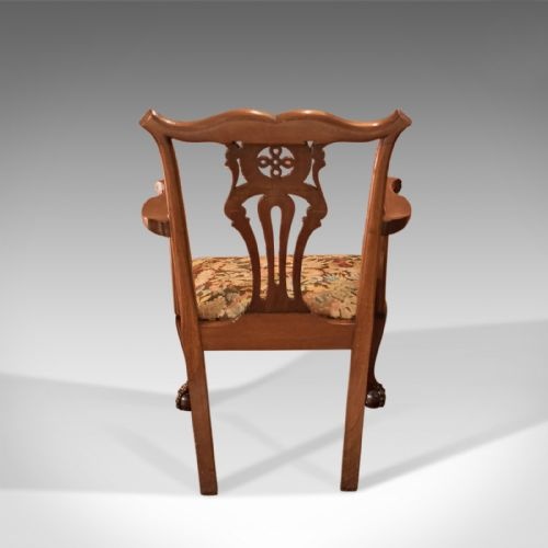 fig 3. Antique Armchair, Victorian Chippendale Revival c.1880