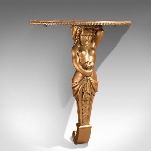 fig 1. Antique Console Table, Victorian Giltwood & Marble c.1900
