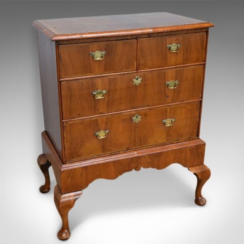 Antique Chest on Stand, Early Georgian Walnut Chest of Drawers, C.1720