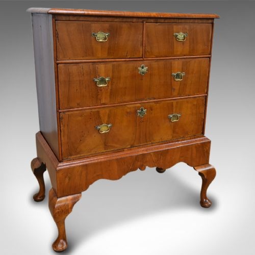 fig 3. Antique Chest On Stand, Early Georgian Walnut Chest Of Drawers, C.1720