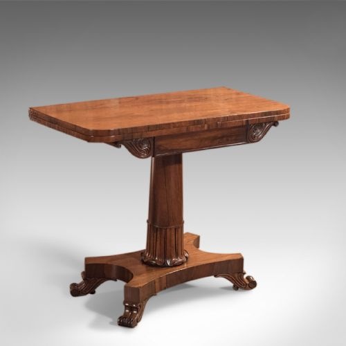 Antique Card Table, Victorian Rosewood Table