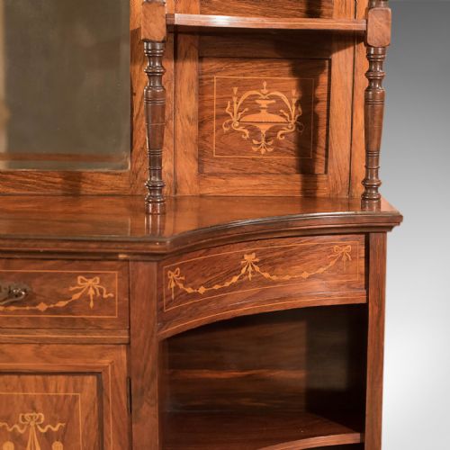 fig 3. Antique Sideboard, Edwardian Mirror Back c1910 