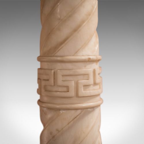 fig 2. Antique Stand, Alabaster Marble Torchere