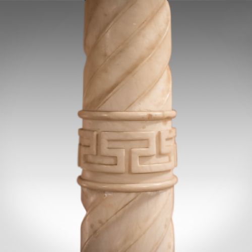 fig 3. Antique Stand, Alabaster Marble Torchere