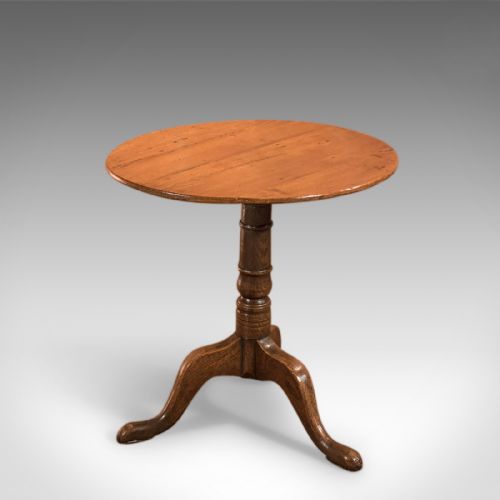 fig 1. Antique Side Table, Georgian, Oak